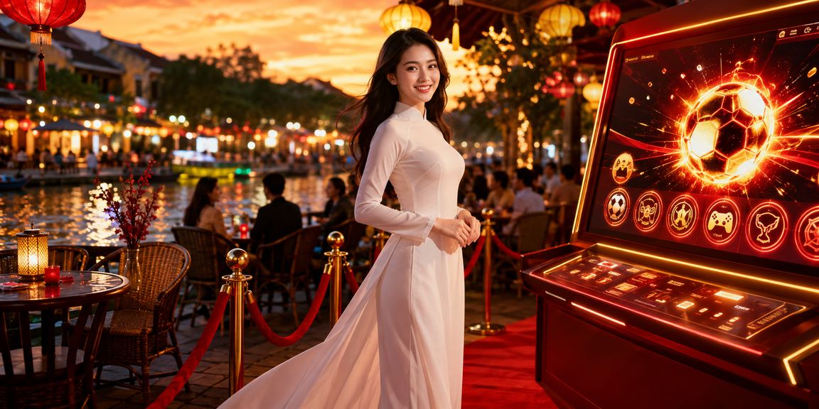 Người dùng trải nghiệm cá cược điện tử tại Hội An với trang phục truyền thống Áo dài